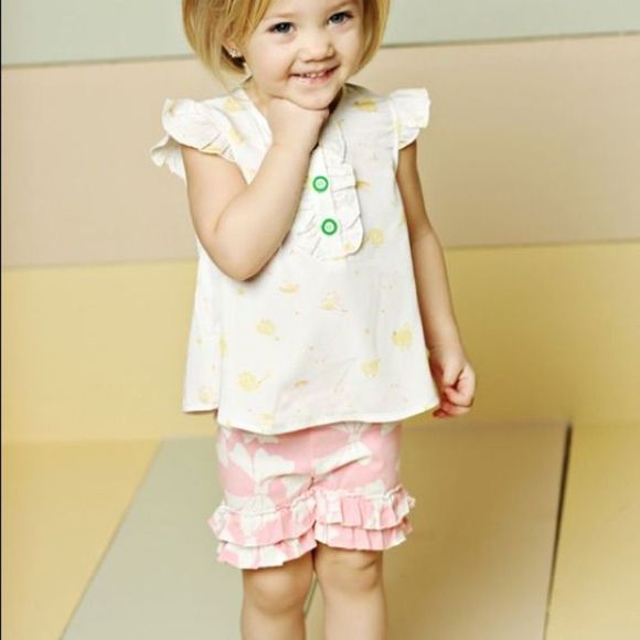 Matilda Jane sz 12 It's a Wonderful Parade Swell shorties teal aqua blue 2/2 B18